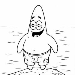 Dibujo para colorear: Patrick Star (Personajes de Dibujos Animados) #220625 - Dibujos para Colorear e Imprimir Gratis