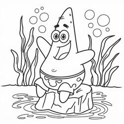 Dibujo para colorear: Patrick Star (Personajes de Dibujos Animados) #220626 - Dibujos para Colorear e Imprimir Gratis
