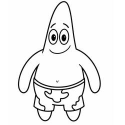 Dibujo para colorear: Patrick Star (Personajes de Dibujos Animados) #220628 - Dibujos para Colorear e Imprimir Gratis