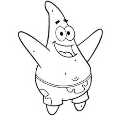 Dibujo para colorear: Patrick Star (Personajes de Dibujos Animados) #220639 - Dibujos para Colorear e Imprimir Gratis