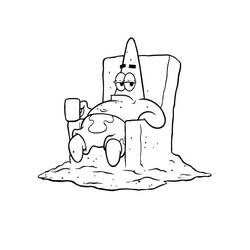 Dibujo para colorear: Patrick Star (Personajes de Dibujos Animados) #220640 - Dibujos para Colorear e Imprimir Gratis