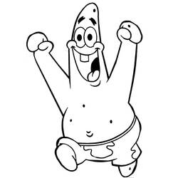 Dibujo para colorear: Patrick Star (Personajes de Dibujos Animados) #220652 - Dibujos para Colorear e Imprimir Gratis