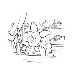 Dibujo para colorear: Piglet (Personajes de Dibujos Animados) #209498 - Dibujos para Colorear e Imprimir Gratis