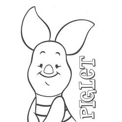 Dibujo para colorear: Piglet (Personajes de Dibujos Animados) #209505 - Dibujos para Colorear e Imprimir Gratis