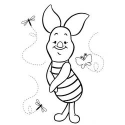 Dibujo para colorear: Piglet (Personajes de Dibujos Animados) #209507 - Dibujos para Colorear e Imprimir Gratis