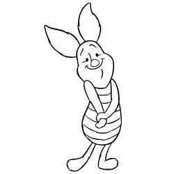 Dibujo para colorear: Piglet (Personajes de Dibujos Animados) #209513 - Dibujos para Colorear e Imprimir Gratis