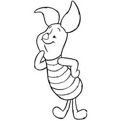 Dibujo para colorear: Piglet (Personajes de Dibujos Animados) #209516 - Dibujos para Colorear e Imprimir Gratis
