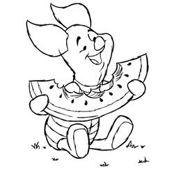 Dibujo para colorear: Piglet (Personajes de Dibujos Animados) #209524 - Dibujos para Colorear e Imprimir Gratis