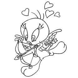Dibujo para colorear: Piolín y Silvestre (Personajes de Dibujos Animados) #29222 - Dibujos para Colorear e Imprimir Gratis