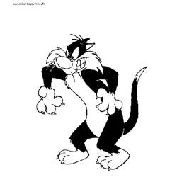 Dibujo para colorear: Piolín y Silvestre (Personajes de Dibujos Animados) #29287 - Dibujos para Colorear e Imprimir Gratis