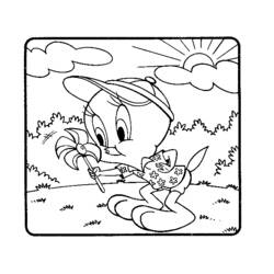 Dibujo para colorear: Piolín y Silvestre (Personajes de Dibujos Animados) #29289 - Dibujos para Colorear e Imprimir Gratis
