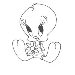 Dibujo para colorear: Piolín y Silvestre (Personajes de Dibujos Animados) #29295 - Dibujos para Colorear e Imprimir Gratis