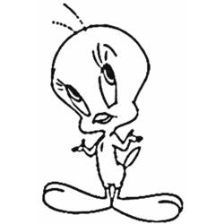 Dibujo para colorear: Piolín y Silvestre (Personajes de Dibujos Animados) #29301 - Dibujos para Colorear e Imprimir Gratis