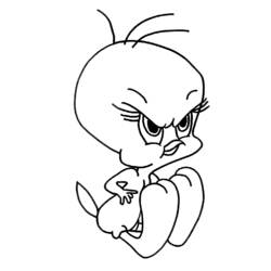 Dibujo para colorear: Piolín y Silvestre (Personajes de Dibujos Animados) #29336 - Dibujos para Colorear e Imprimir Gratis