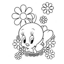 Dibujo para colorear: Piolín y Silvestre (Personajes de Dibujos Animados) #29340 - Dibujos para Colorear e Imprimir Gratis