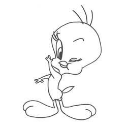 Dibujo para colorear: Piolín y Silvestre (Personajes de Dibujos Animados) #29347 - Dibujos para Colorear e Imprimir Gratis