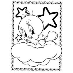 Dibujo para colorear: Piolín y Silvestre (Personajes de Dibujos Animados) #29417 - Dibujos para Colorear e Imprimir Gratis