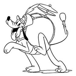Dibujo para colorear: Pluto (Personajes de Dibujos Animados) #197057 - Dibujos para Colorear e Imprimir Gratis