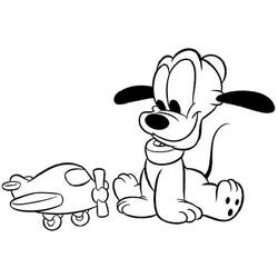 Dibujo para colorear: Pluto (Personajes de Dibujos Animados) #197059 - Dibujos para Colorear e Imprimir Gratis
