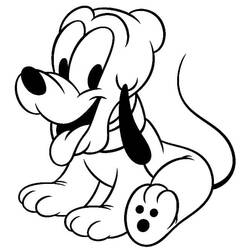 Dibujo para colorear: Pluto (Personajes de Dibujos Animados) #197063 - Dibujos para Colorear e Imprimir Gratis