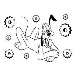 Dibujo para colorear: Pluto (Personajes de Dibujos Animados) #197064 - Dibujos para Colorear e Imprimir Gratis