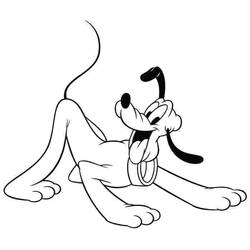 Dibujo para colorear: Pluto (Personajes de Dibujos Animados) #197065 - Dibujos para Colorear e Imprimir Gratis