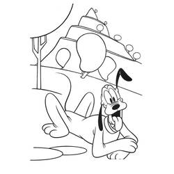 Dibujo para colorear: Pluto (Personajes de Dibujos Animados) #197066 - Dibujos para Colorear e Imprimir Gratis