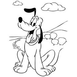 Dibujo para colorear: Pluto (Personajes de Dibujos Animados) #197067 - Dibujos para Colorear e Imprimir Gratis