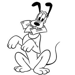 Dibujo para colorear: Pluto (Personajes de Dibujos Animados) #197068 - Dibujos para Colorear e Imprimir Gratis