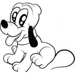 Dibujo para colorear: Pluto (Personajes de Dibujos Animados) #197069 - Dibujos para Colorear e Imprimir Gratis