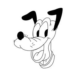 Dibujo para colorear: Pluto (Personajes de Dibujos Animados) #197070 - Dibujos para Colorear e Imprimir Gratis