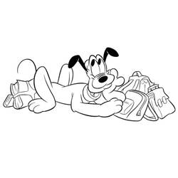 Dibujo para colorear: Pluto (Personajes de Dibujos Animados) #197074 - Dibujos para Colorear e Imprimir Gratis