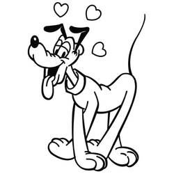 Dibujo para colorear: Pluto (Personajes de Dibujos Animados) #197081 - Dibujos para Colorear e Imprimir Gratis