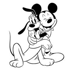 Dibujo para colorear: Pluto (Personajes de Dibujos Animados) #197086 - Dibujos para Colorear e Imprimir Gratis