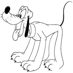 Dibujo para colorear: Pluto (Personajes de Dibujos Animados) #197092 - Dibujos para Colorear e Imprimir Gratis