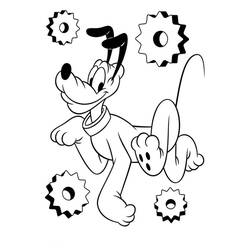 Dibujo para colorear: Pluto (Personajes de Dibujos Animados) #197096 - Dibujos para Colorear e Imprimir Gratis
