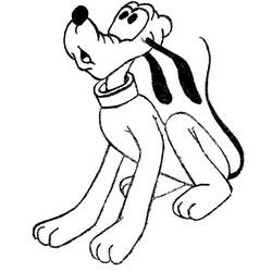Dibujo para colorear: Pluto (Personajes de Dibujos Animados) #197097 - Dibujos para Colorear e Imprimir Gratis