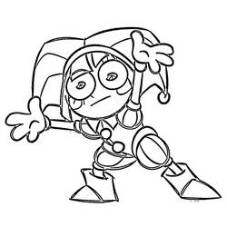 Dibujo para colorear: Pomni (Personajes de Dibujos Animados) #218252 - Dibujos para Colorear e Imprimir Gratis