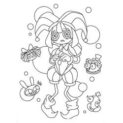 Dibujo para colorear: Pomni (Personajes de Dibujos Animados) #218268 - Dibujos para Colorear e Imprimir Gratis