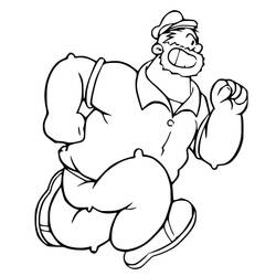 Dibujo para colorear: Popeye (Personajes de Dibujos Animados) #205937 - Dibujos para Colorear e Imprimir Gratis