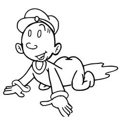 Dibujo para colorear: Popeye (Personajes de Dibujos Animados) #205943 - Dibujos para Colorear e Imprimir Gratis