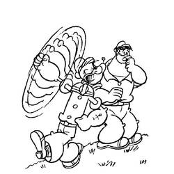 Dibujo Popeye (Personajes de Dibujos Animados) #205955 para imprimir y colorear