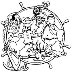 Dibujo para colorear: Popeye (Personajes de Dibujos Animados) #84713 - Dibujos para Colorear e Imprimir Gratis