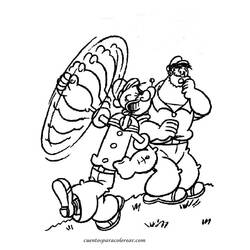 Dibujo para colorear: Popeye (Personajes de Dibujos Animados) #84719 - Dibujos para Colorear e Imprimir Gratis