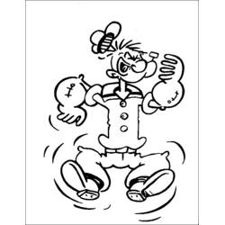 Dibujo para colorear: Popeye (Personajes de Dibujos Animados) #84724 - Dibujos para Colorear e Imprimir Gratis