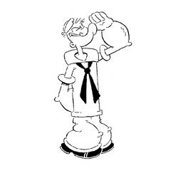 Dibujo para colorear: Popeye (Personajes de Dibujos Animados) #84728 - Dibujos para Colorear e Imprimir Gratis