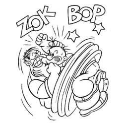 Dibujo para colorear: Popeye (Personajes de Dibujos Animados) #84731 - Dibujos para Colorear e Imprimir Gratis