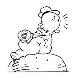 Dibujo para colorear: Popeye (Personajes de Dibujos Animados) #84734 - Dibujos para Colorear e Imprimir Gratis