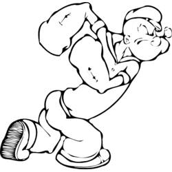 Dibujo para colorear: Popeye (Personajes de Dibujos Animados) #84740 - Dibujos para Colorear e Imprimir Gratis