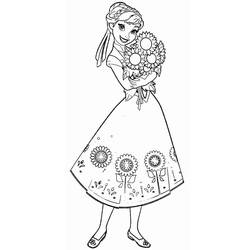 Dibujo para colorear: Princess Anna (Personajes de Dibujos Animados) #181957 - Dibujos para Colorear e Imprimir Gratis